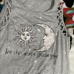 Amuse Society Heather Gray Celestial Tank Top